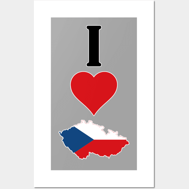 I Love Czech Republic Vertical I Heart Country Flag Map Wall Art by Sports Stars ⭐⭐⭐⭐⭐